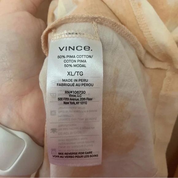 Vince Tie Dye Long Sleeve Tee Size XL NWT New - Picture 12 of 12